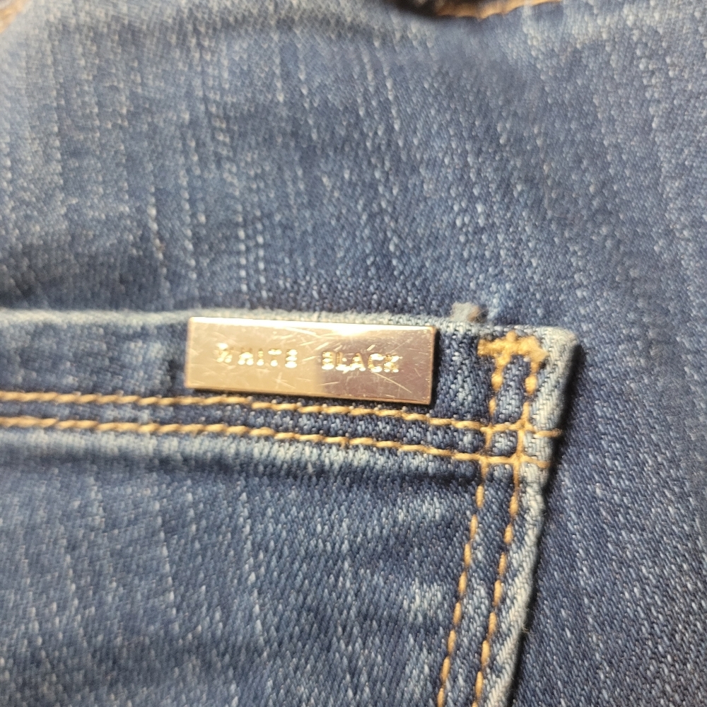 White House Black Market Dark Denim Distressed Skinny Jeans - Picture 8 of 9